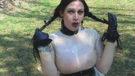 Dirty Angelina offers a free pic gallery with adolescent damsel in sucking on cock scene